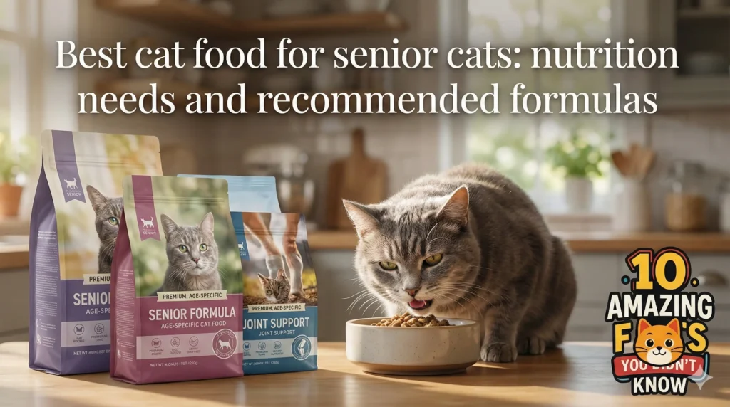 Best cat food for senior cats nutrition needs and recommended formulas
