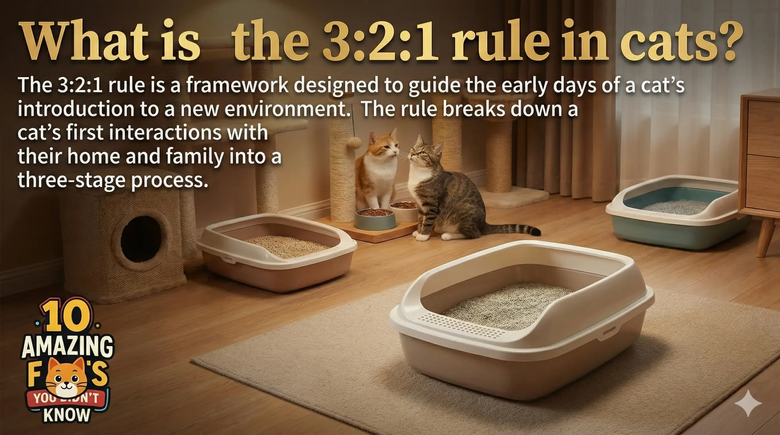 What is the 3:2:1 rule in cats?