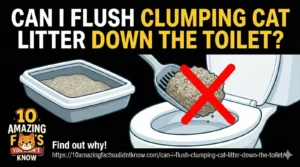 Can I flush clumping cat litter down the toilet?