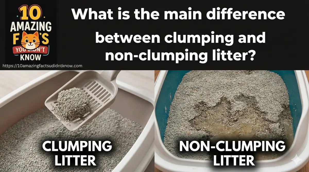 What is the main difference between clumping and non-clumping litter