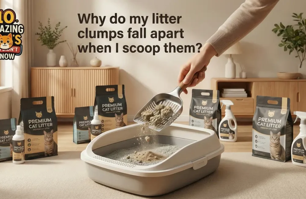 Why do my litter clumps fall apart when I scoop them