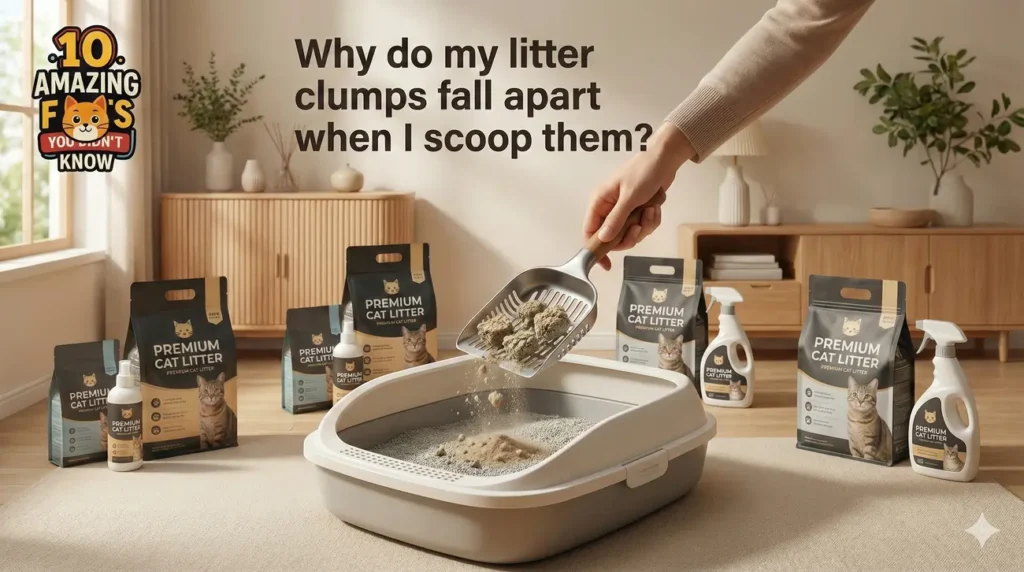 Why do my litter clumps fall apart when I scoop them