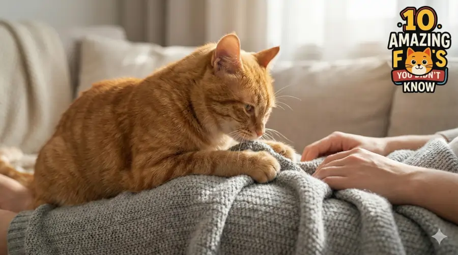 Why do cats make biscuits on their owners